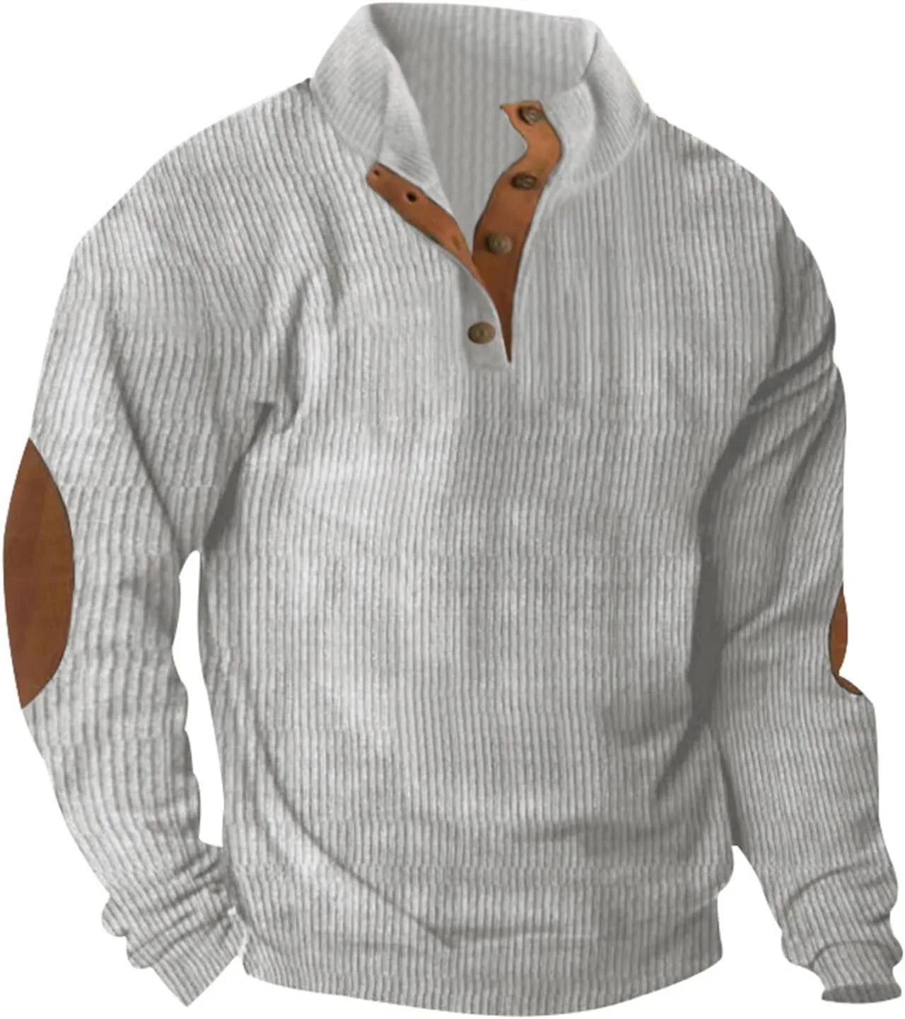 RTRDE Men's Henley Pullover Sweatshirts Long Sleeve Shirts Casual Thermal Loose Fit Button Up Pullovers, S-3XL