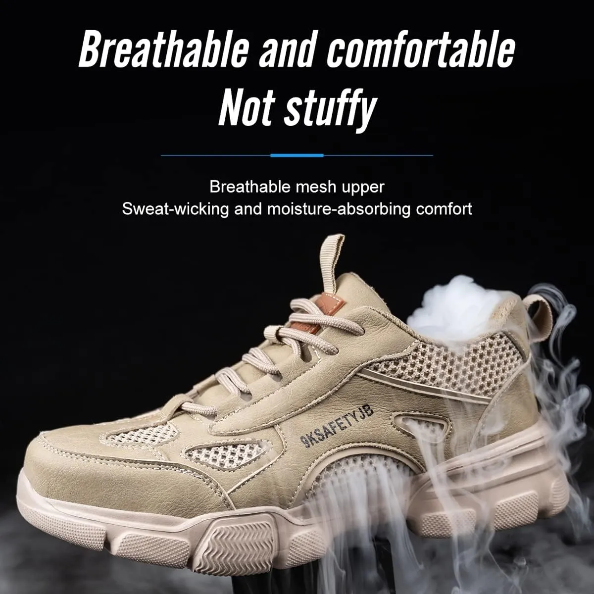Safety Trainers Men Womens Steel Toe Cap Trainers Lightweight Comfortable Safety Shoes Work Trainers Non Slip & Breathable