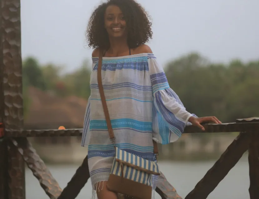 Sheba by SOSH -  Cotton Canvas & Leather Crossbody Bag, 4 Colors available