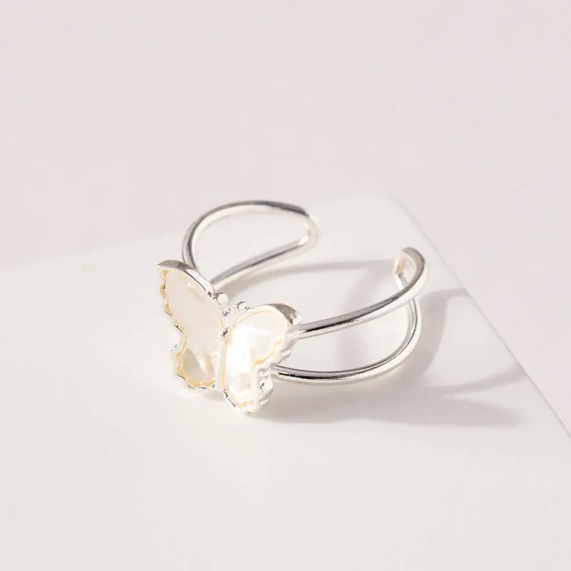 Shell Butterfly Open Ring