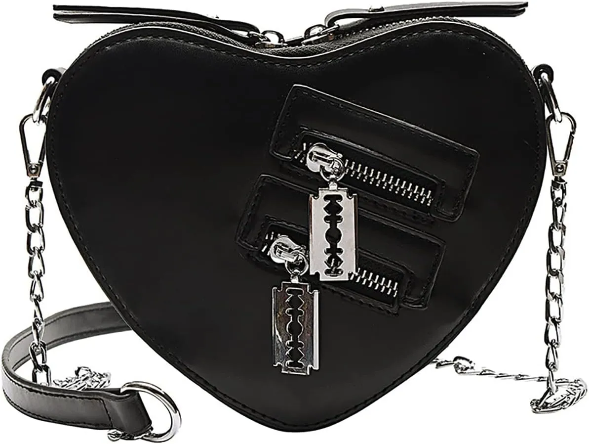 Sister Amy Women Red Heart Purse Cute Love Heart Shape Shoulder Handbag Girls Evening Clutch Bag Chain Purse