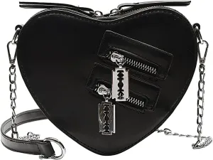 Sister Amy Women Red Heart Purse Cute Love Heart Shape Shoulder Handbag Girls Evening Clutch Bag Chain Purse