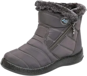 Snow Boots for Women Waterproof Winter Boots Non Slip Warm Fur Booties Cold Weather Lace Up Ankle Boots Thickening Winter Shoes Walking Hiking Booties