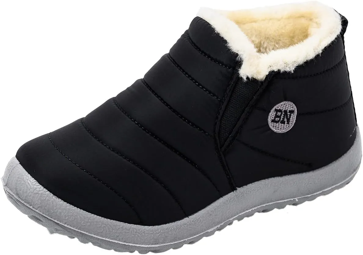 Snow Boots for Women Waterproof Winter Boots Non-slip Warm Fur Booties Winter Warm Outdoor Ankle Boots Comfortable Winter Shoes Trekking Shoes