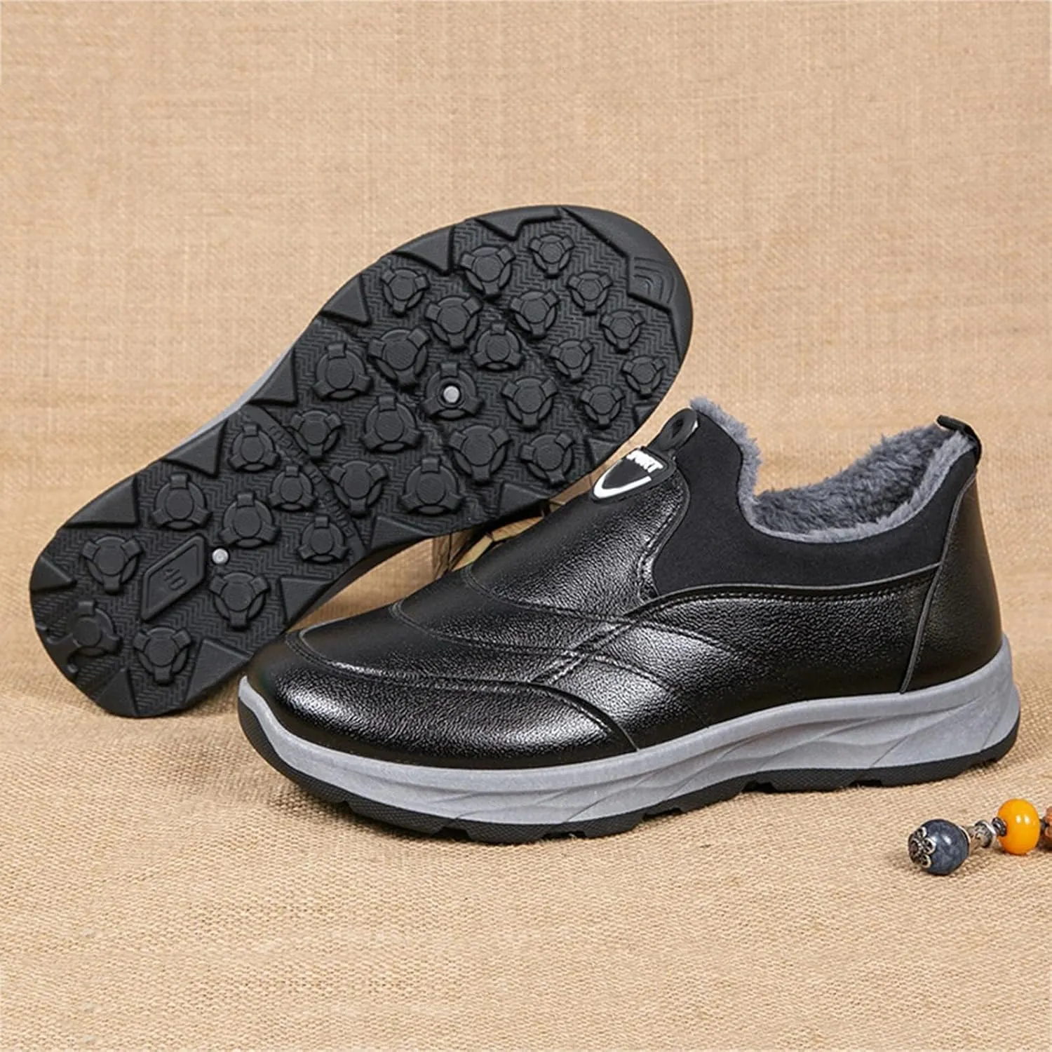 Snow Shoes For Men Non-Slip Plush Lined Walking Sneaker Pull-on Hiking Boots Women aterproof Women Casual Shoes