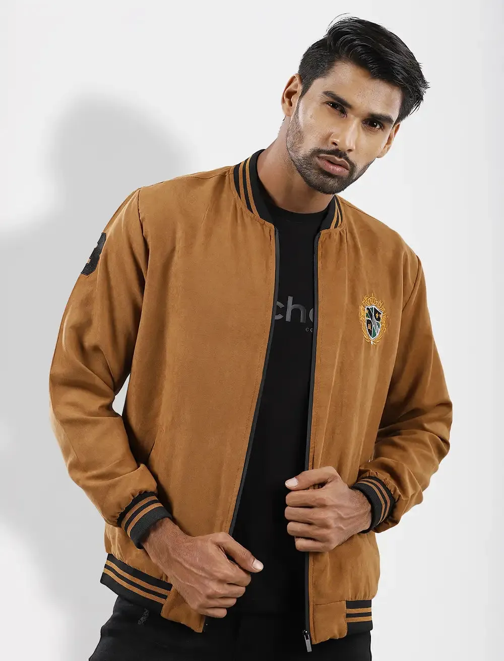 Suede Bomber Jacket