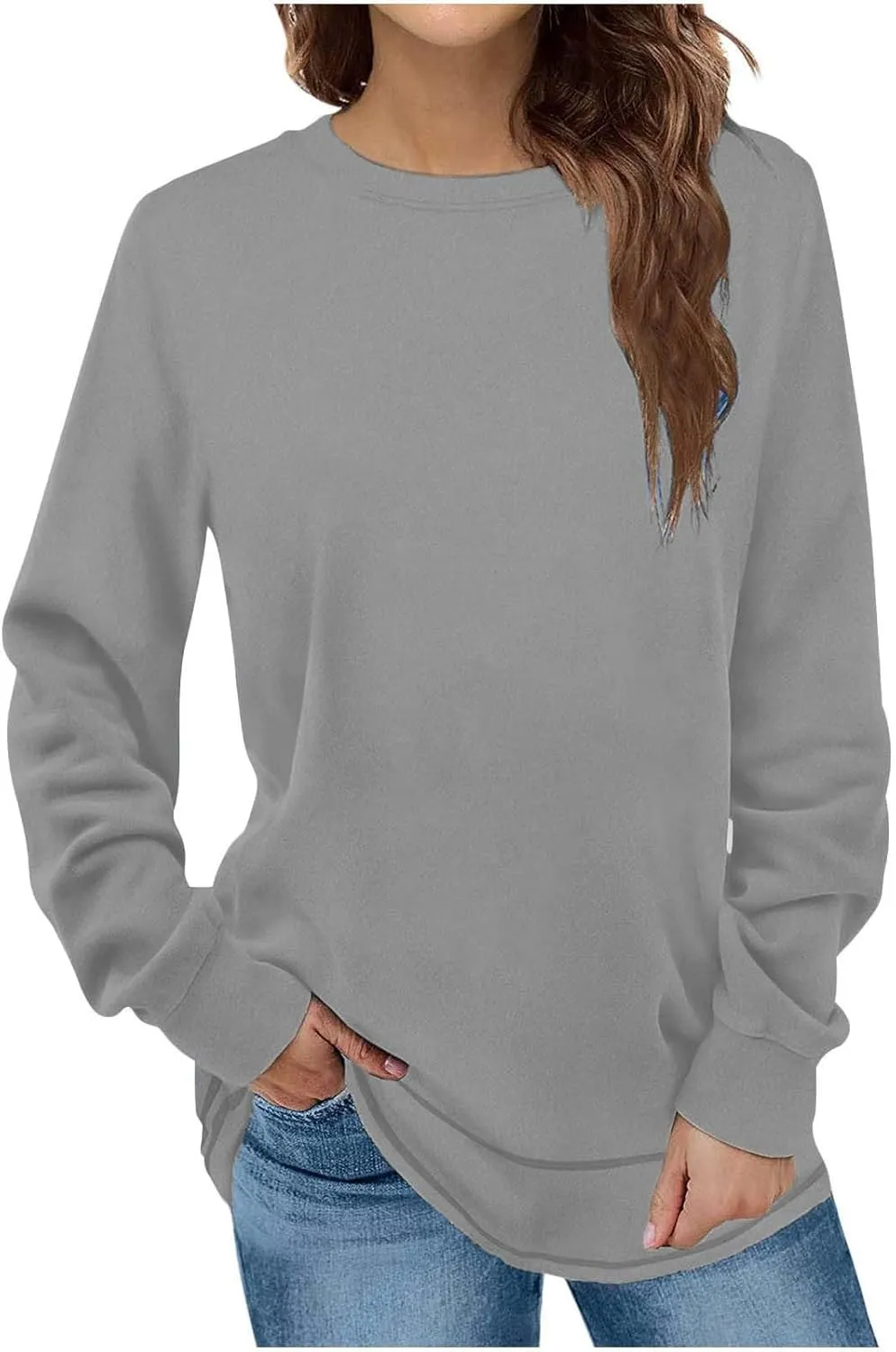 TANGNADE Womens Oversized Sweatshirt Casual Crewneck Long Sleeve Pullover Tops Fall Outfits Ladies Winter Clothing