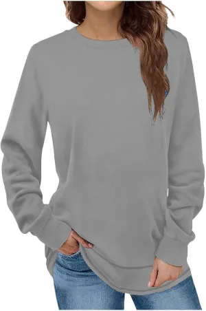 TANGNADE Womens Oversized Sweatshirt Casual Crewneck Long Sleeve Pullover Tops Fall Outfits Ladies Winter Clothing