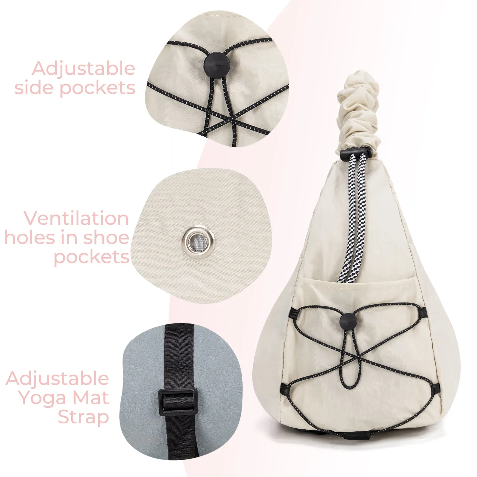 Tote Bag Gym Bag For Women Mat Bag With Shoes Compartment