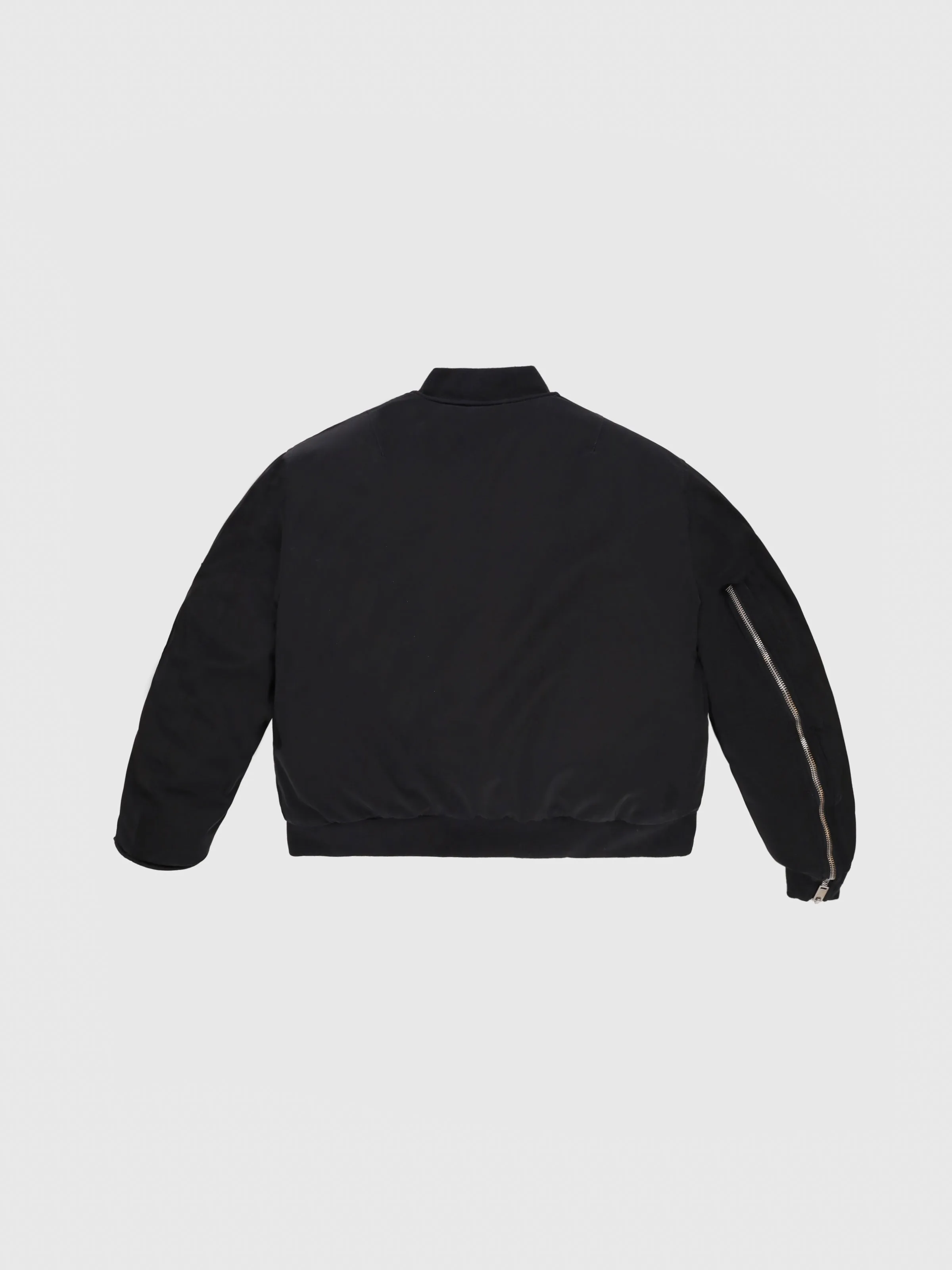 Twill Military Bomber in Black