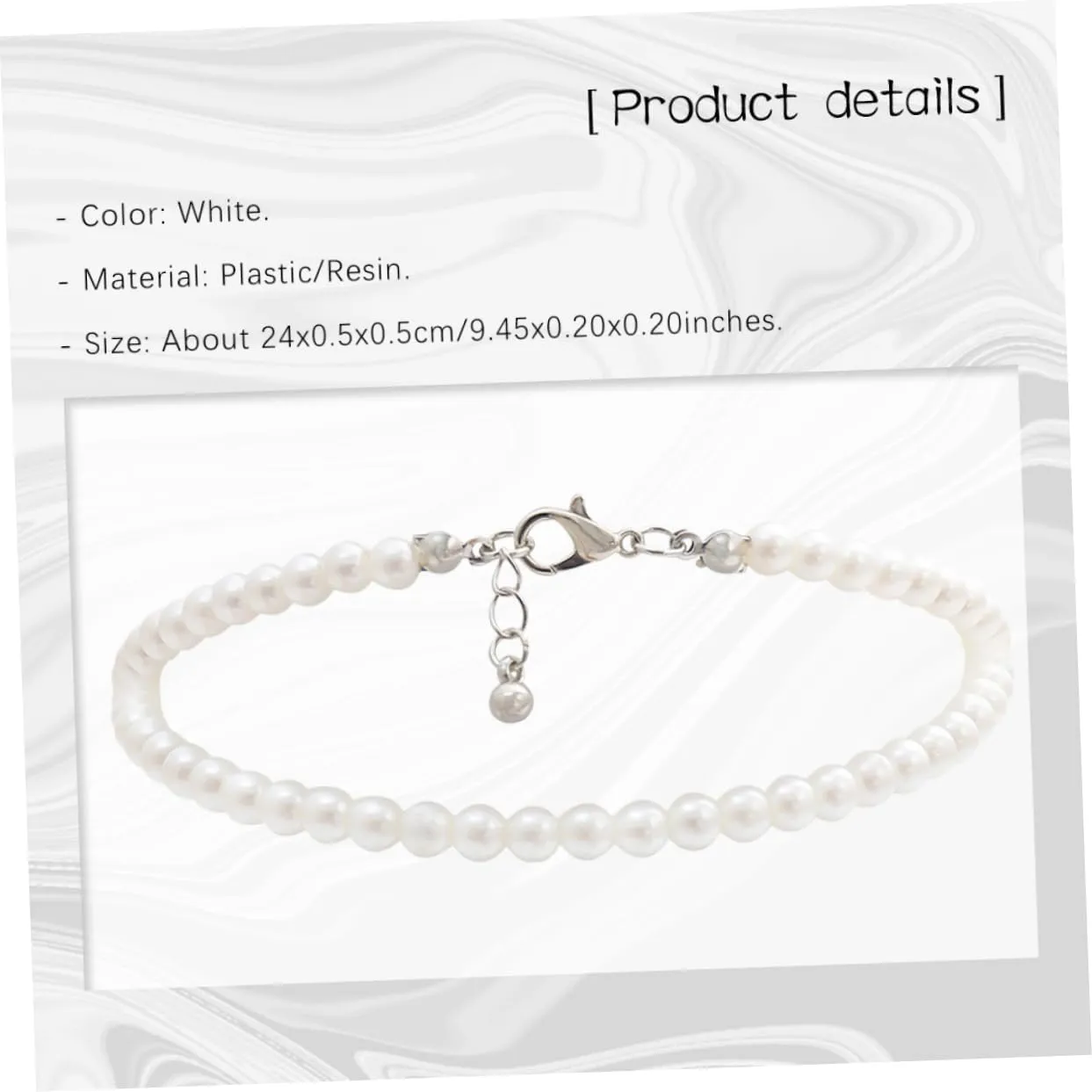 VALICLUD Elegant Handmade Ankle Chain All Match Ankle Decoration Stylish White Anklet for Women Summer Accessory