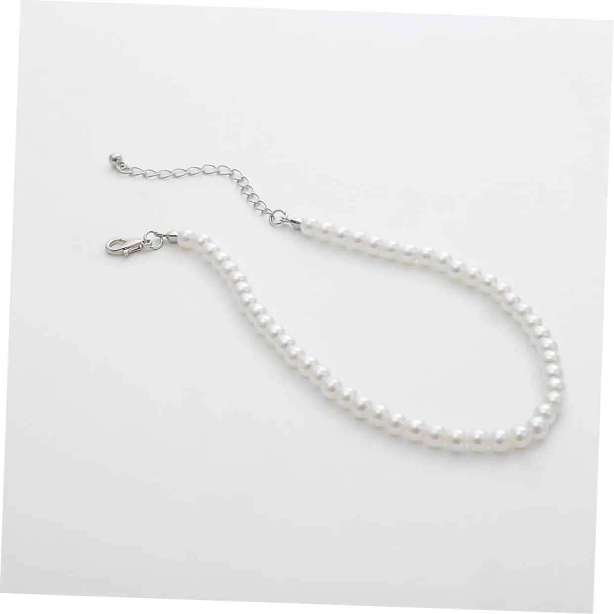 VALICLUD Elegant Handmade Ankle Chain All Match Ankle Decoration Stylish White Anklet for Women Summer Accessory