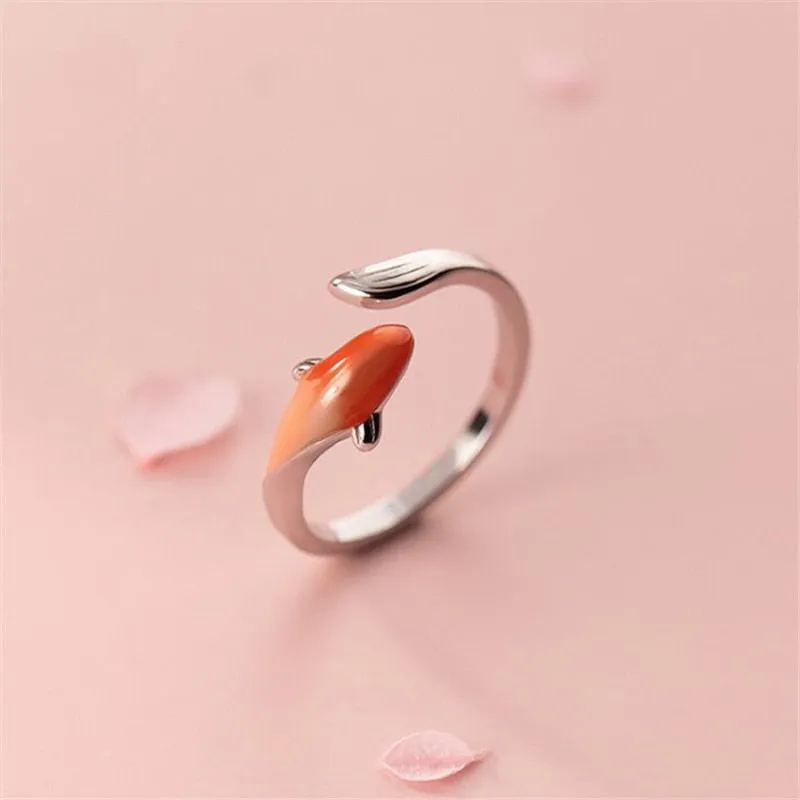 Vintage Lucky Koi Fish Cyprinoid Open Ring