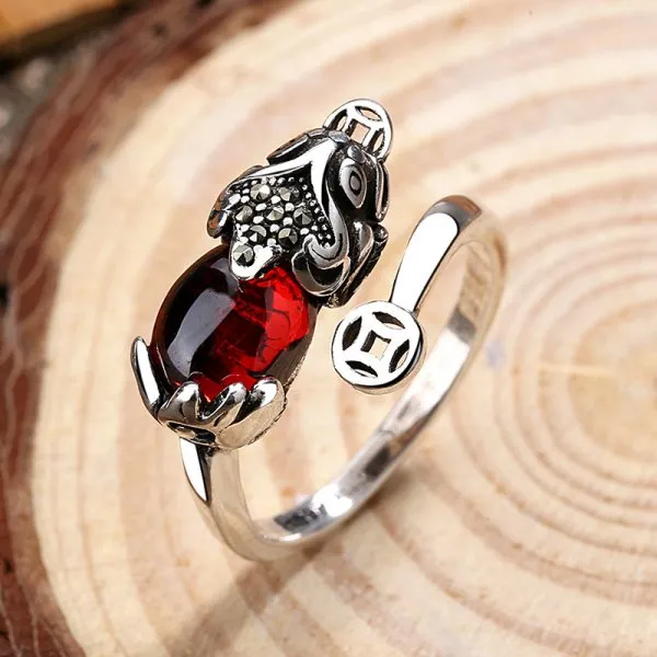 Vintage Lucky Koi Fish Cyprinoid Open Ring