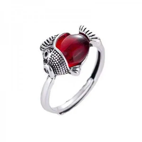 Vintage Lucky Koi Fish Cyprinoid Open Ring