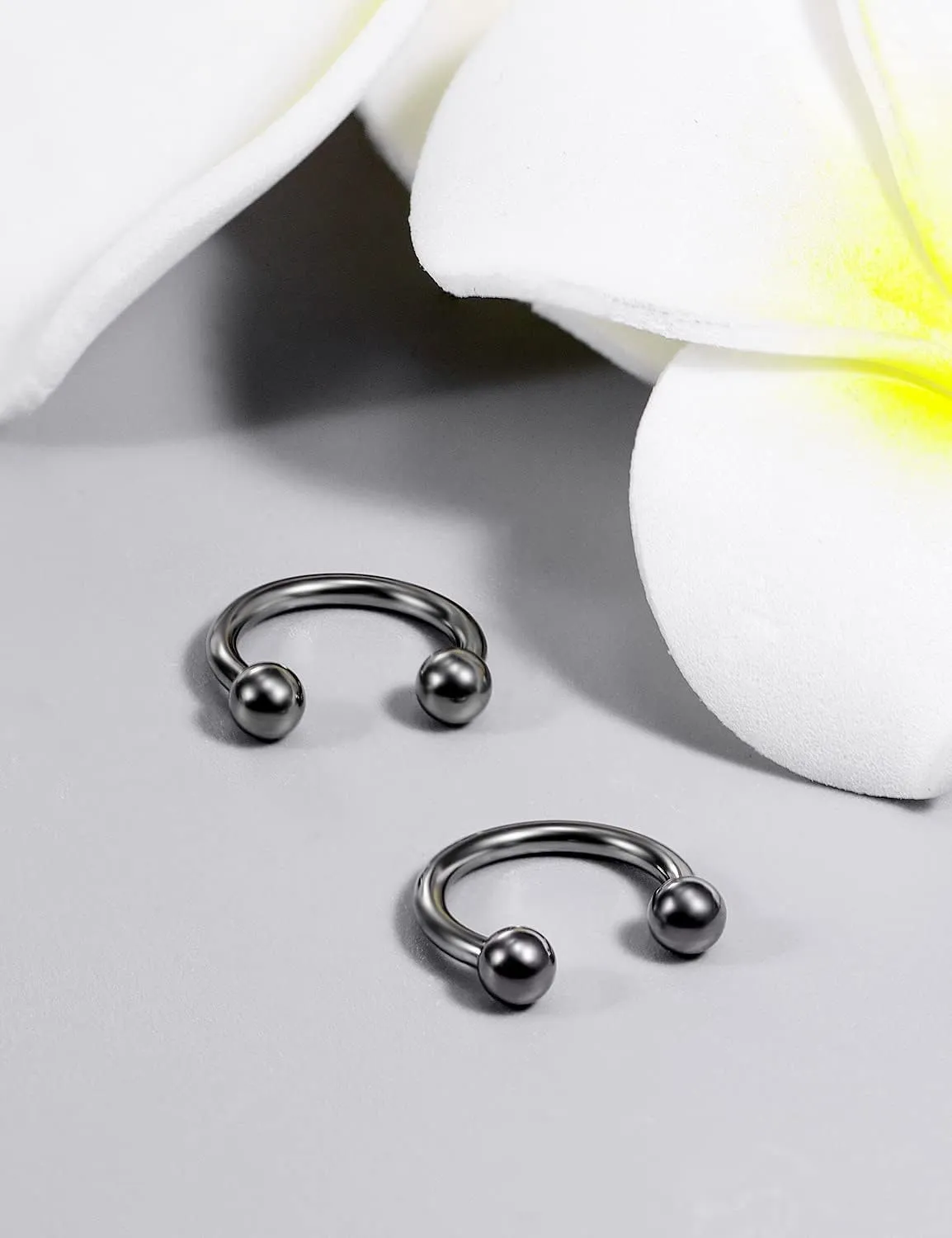 Vsnnsns Titanium Septum Rings 14G & 16G - Horseshoe & Snake Bite Piercing Jewelry for Women & Men - 8MM to 16MM