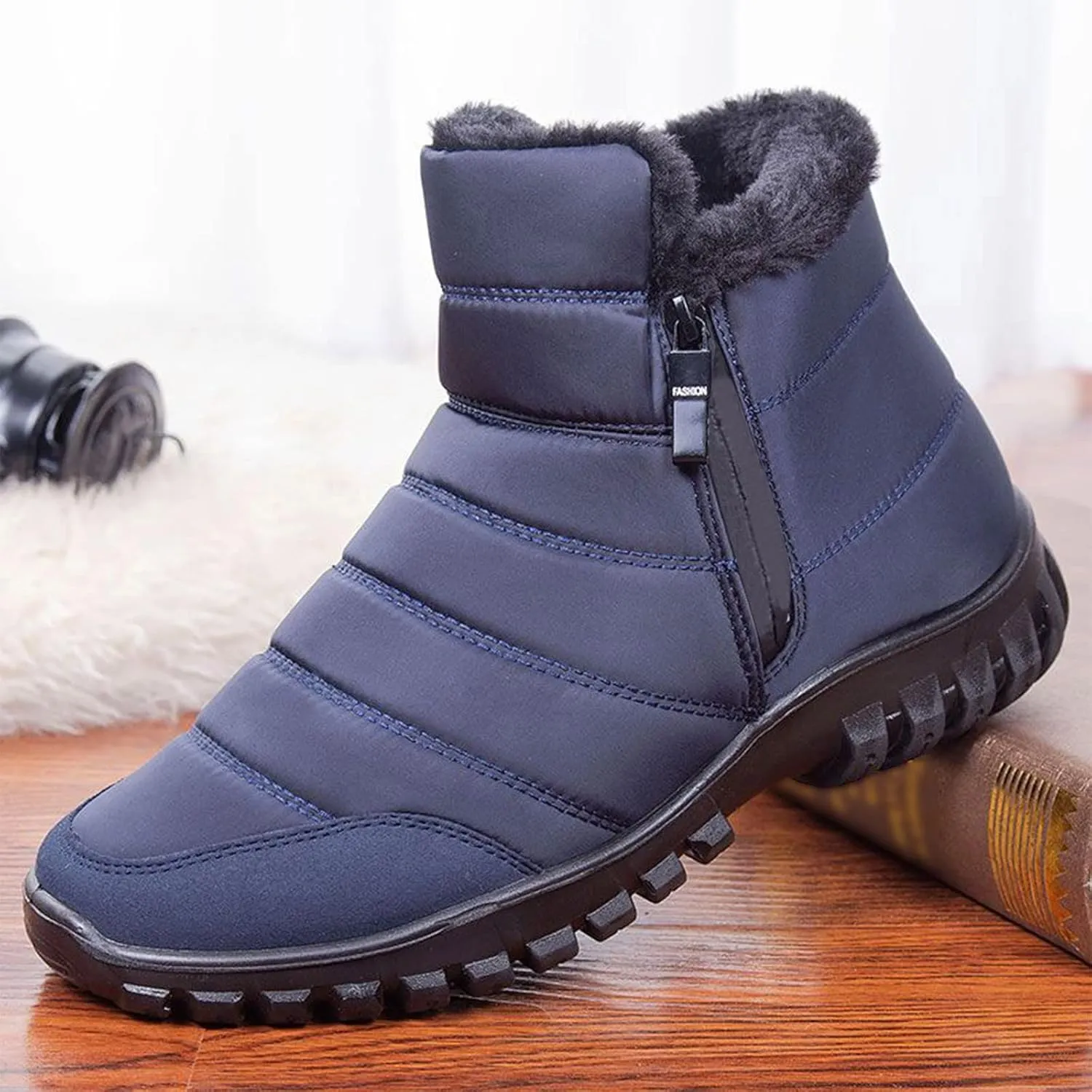 Waterproof Snow Boots for Women Cute Women's Tall Snow Boots Waterproof Short Platform Winter Boots for Woman Womens Non Slip Insulated Snow Boots Boots for Women Winter Tall