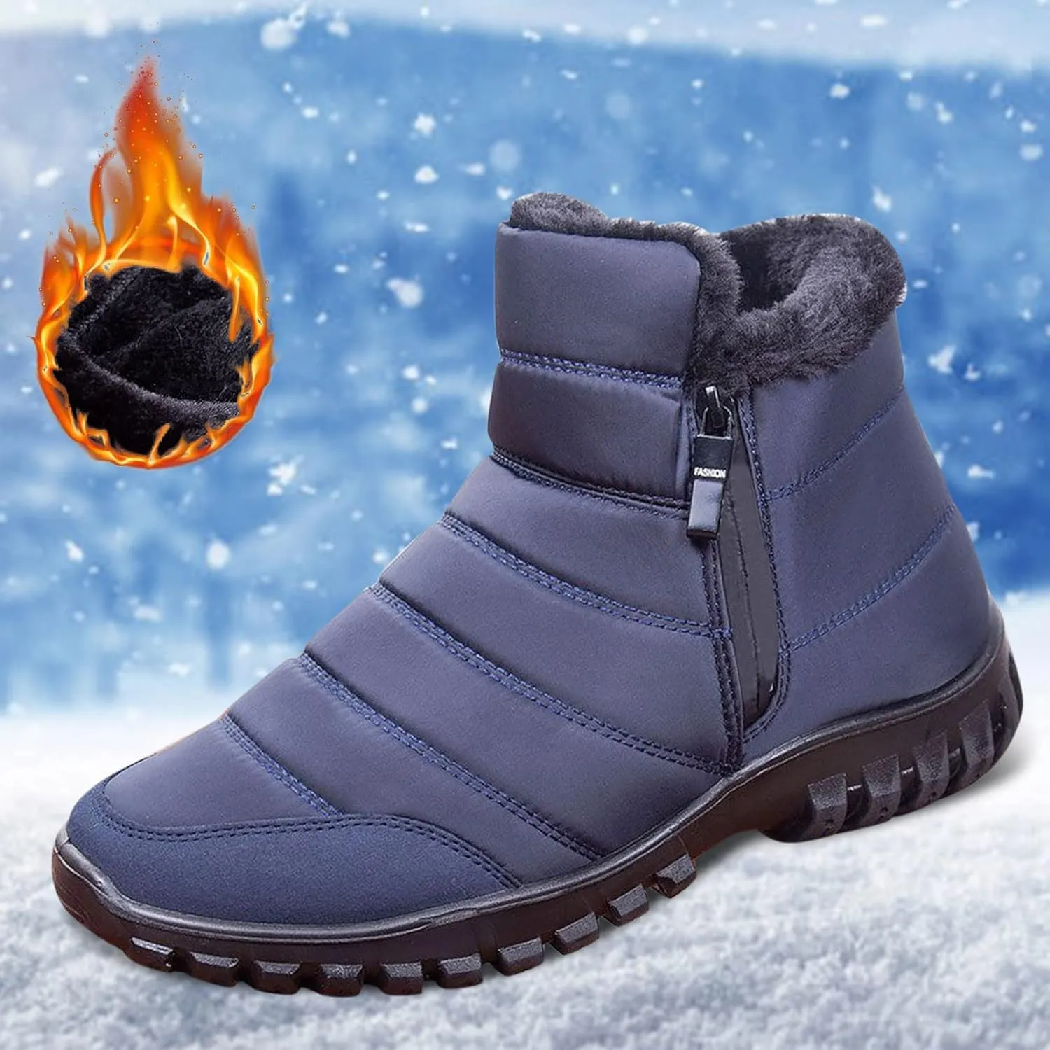 Waterproof Snow Boots for Women Cute Women's Tall Snow Boots Waterproof Short Platform Winter Boots for Woman Womens Non Slip Insulated Snow Boots Boots for Women Winter Tall