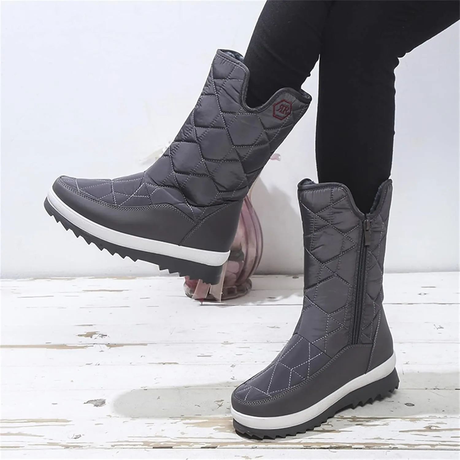 Waterproof Winter Boots Women Orthotic Womens Winter Boots Slip ons Womens Wide Toe Snow Boots Women Waterproof Boots Lightweight Botas De Trabajo Impermeables Y Antideslizantes Para Mujer