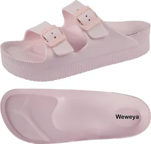 Weweya Arch Support Womens Sandals - Platform Recovery Sandals for Women - Adjustable Buckle Sandals