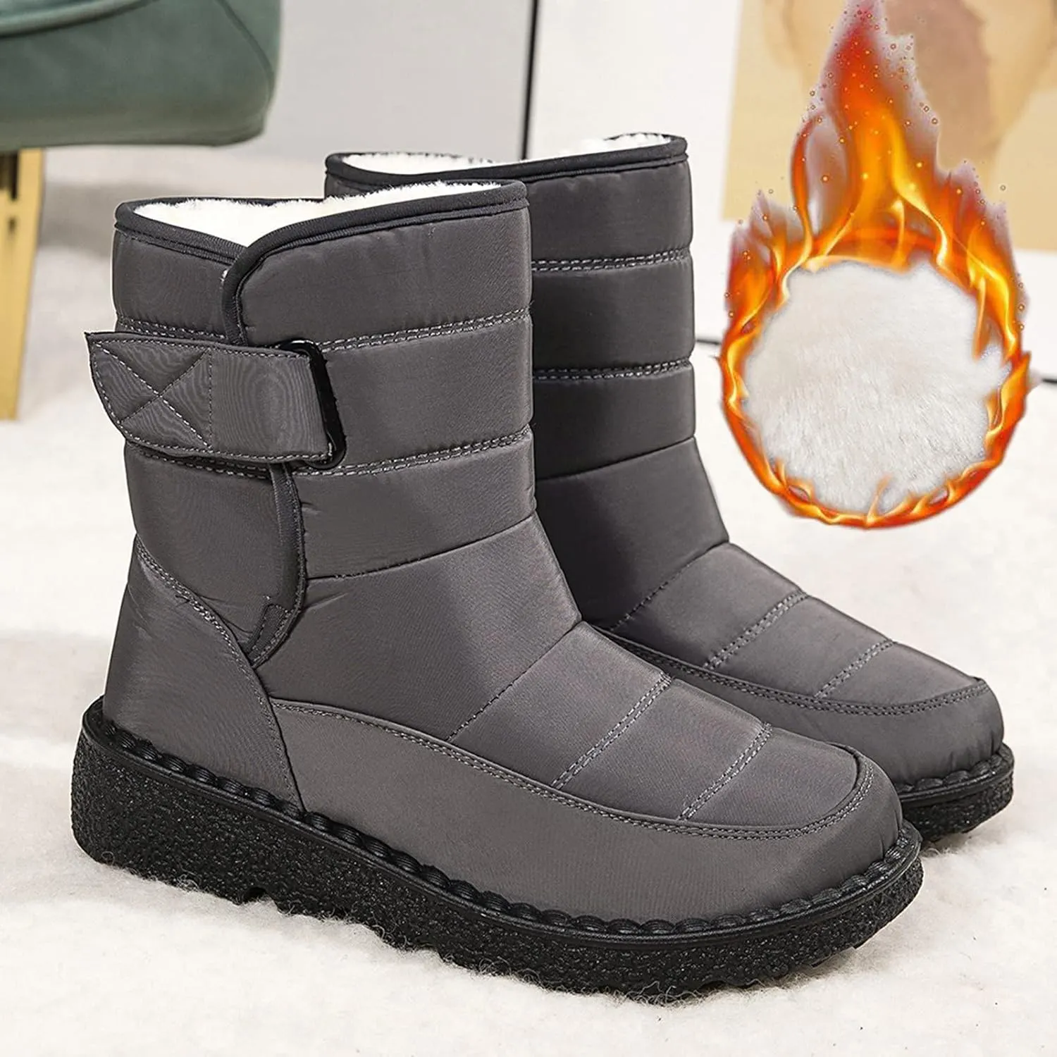 Winter Ankle Boots for Women Waterproof Snow Wide Width Snow Boot Women Waterproof Winter Boots for Women 2023 Wide Calf Women Winter Boots Size 10 1/2 Botas De FrO Para Mujeres Plus Size