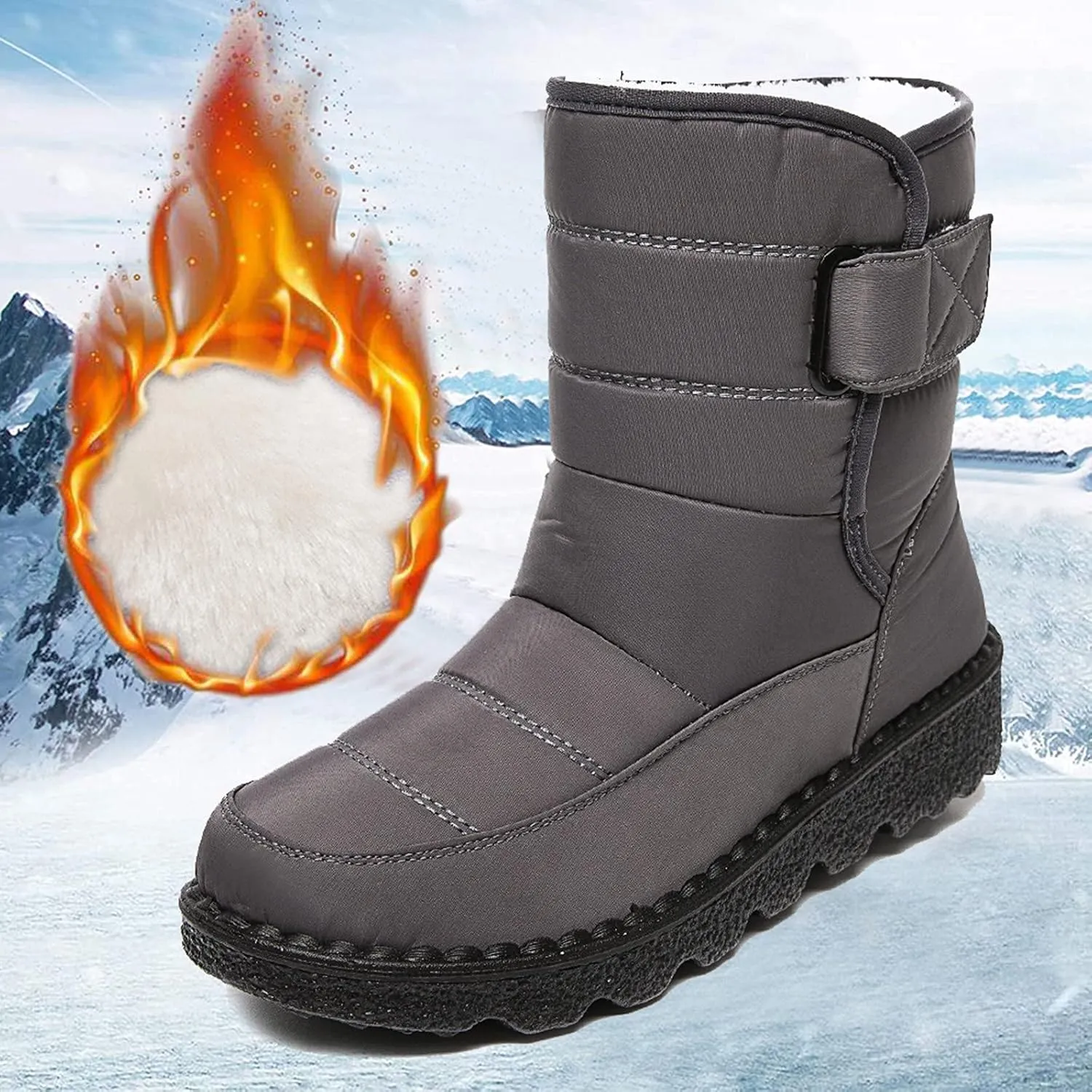 Winter Ankle Boots for Women Waterproof Snow Wide Width Snow Boot Women Waterproof Winter Boots for Women 2023 Wide Calf Women Winter Boots Size 10 1/2 Botas De FrO Para Mujeres Plus Size