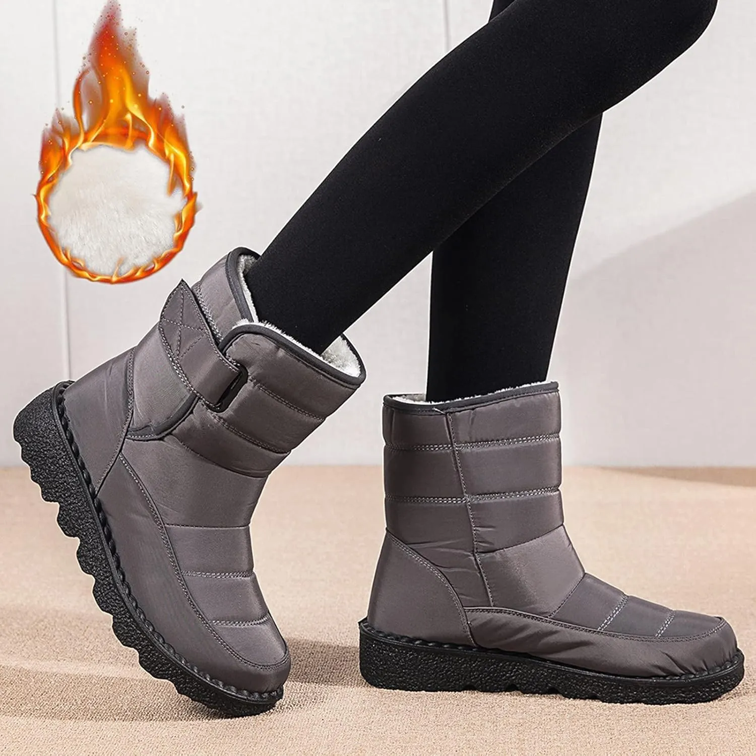 Winter Ankle Boots for Women Waterproof Snow Wide Width Snow Boot Women Waterproof Winter Boots for Women 2023 Wide Calf Women Winter Boots Size 10 1/2 Botas De FrO Para Mujeres Plus Size
