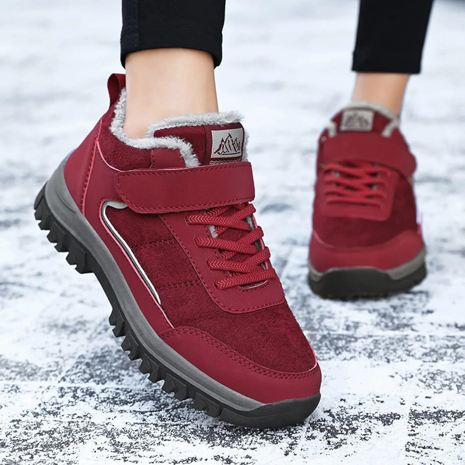 Winter Boots for Women Cute Women's Waterproof Boots Wide Width Ankle Snow Boots Womens Size 9 Womens Snow Shoes Waterproof Botas Para Invierno Mujer De Tacon