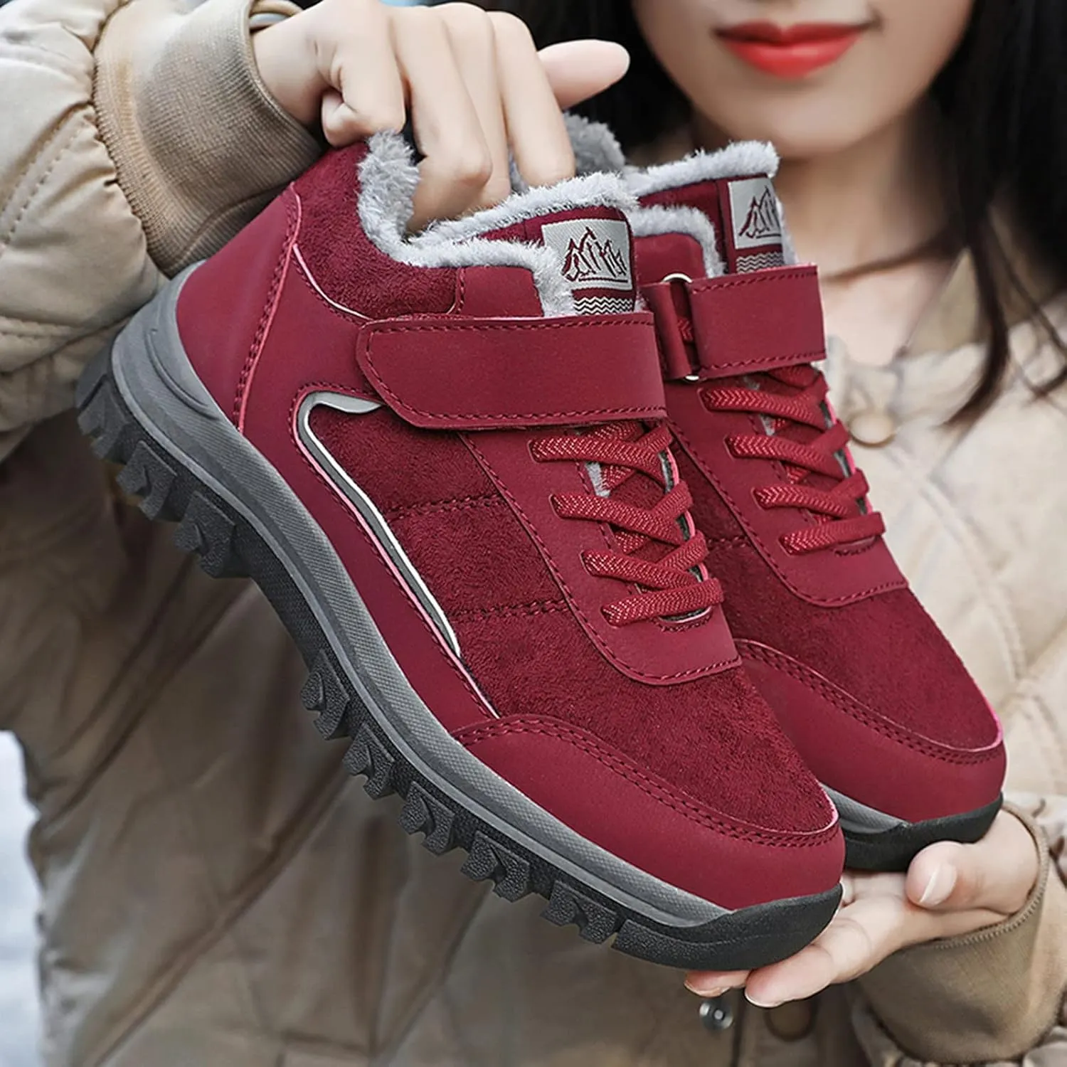 Winter Boots for Women Cute Women's Waterproof Boots Wide Width Ankle Snow Boots Womens Size 9 Womens Snow Shoes Waterproof Botas Para Invierno Mujer De Tacon