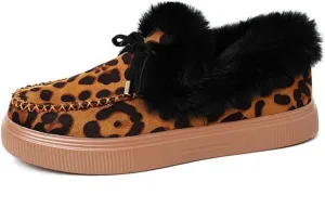Winter Boots For Women Fashion Warm Fur Lined Snow Boots Casual Trendy Comfortable Fuzzy Loafers Shoes Ankle Booties