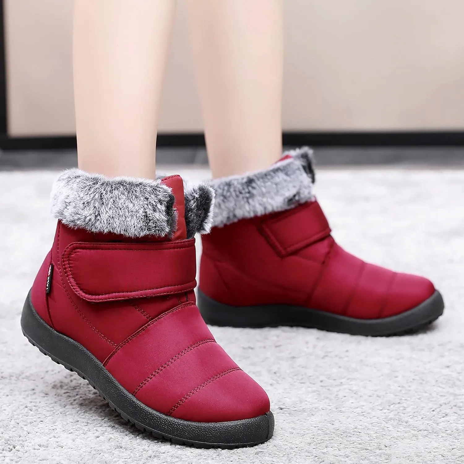 Winter Snow Boots for Women 2023 Trendy Womens Size 7 Winter Boots Pink Cute Winter Boots Women Size 8 Slip on Women Boots Winter Ankle Winter Boot for Women 2023 Trendy