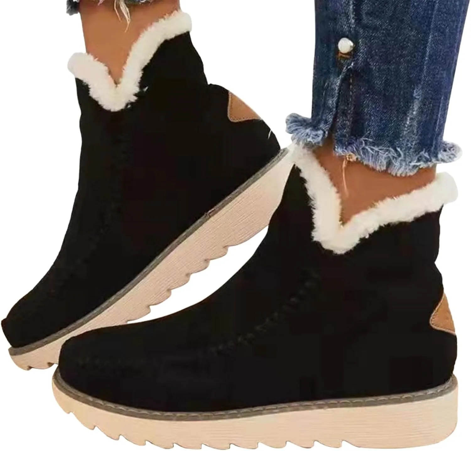 Winter Tall Boots for Women 2023 Trendy Womens Snow Boots Ankle Winter Boots Women Size 8 Knee High Winter Boots for Women Wide Width Botas De Invierno De Mujeres Peludas