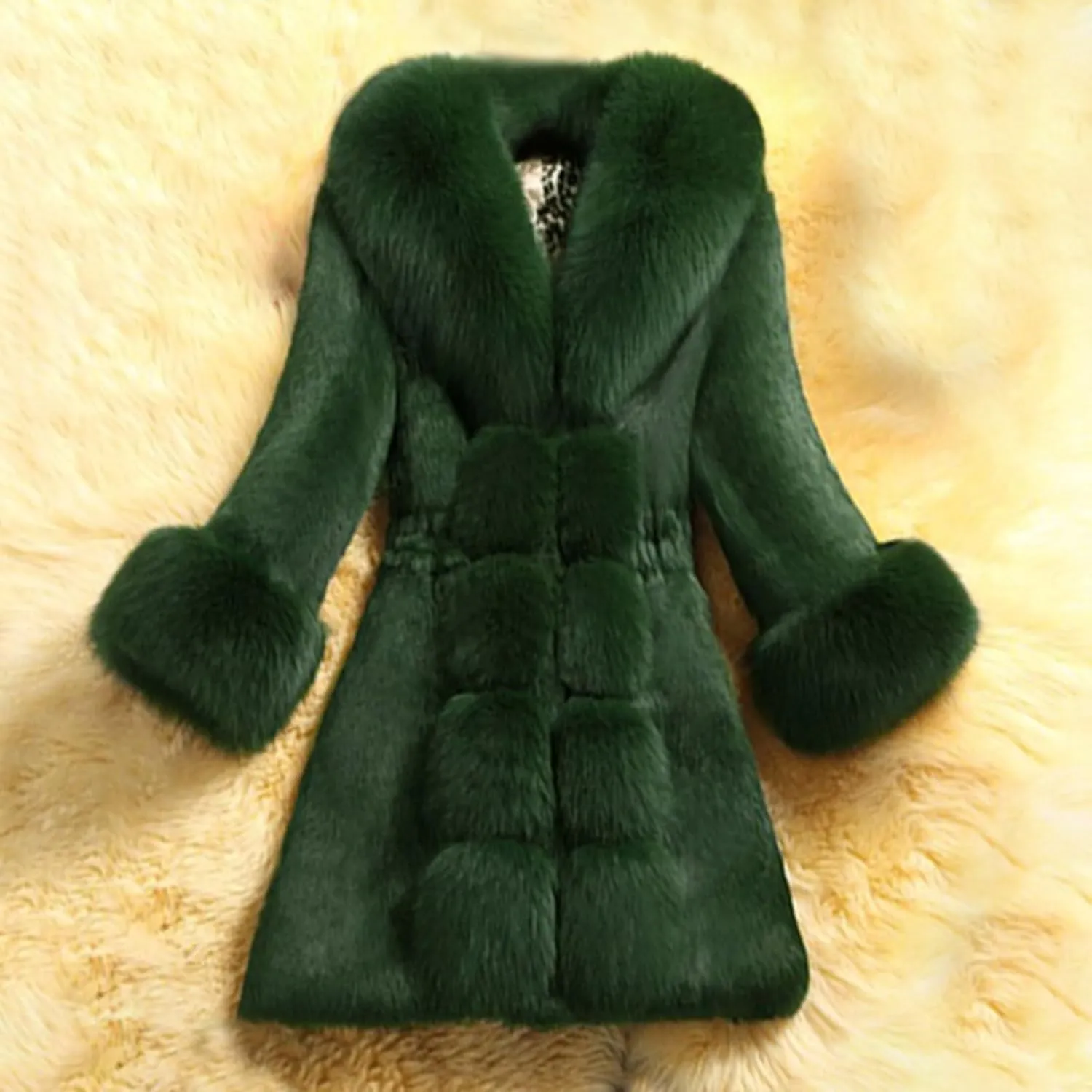 Winter Thicken Coats for Women Plus Size Furry Fleece Faux Fur Jackets Dressy Casual Parka Long Trench Coats Cardigan