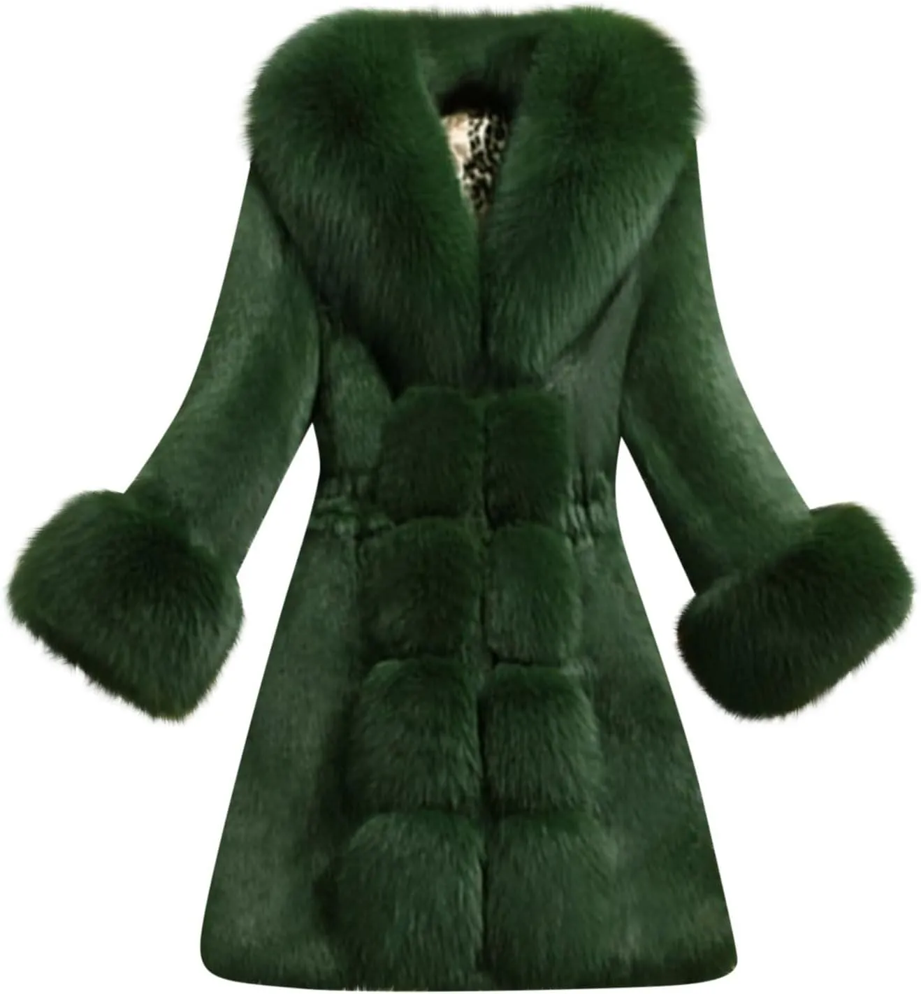Winter Thicken Coats for Women Plus Size Furry Fleece Faux Fur Jackets Dressy Casual Parka Long Trench Coats Cardigan