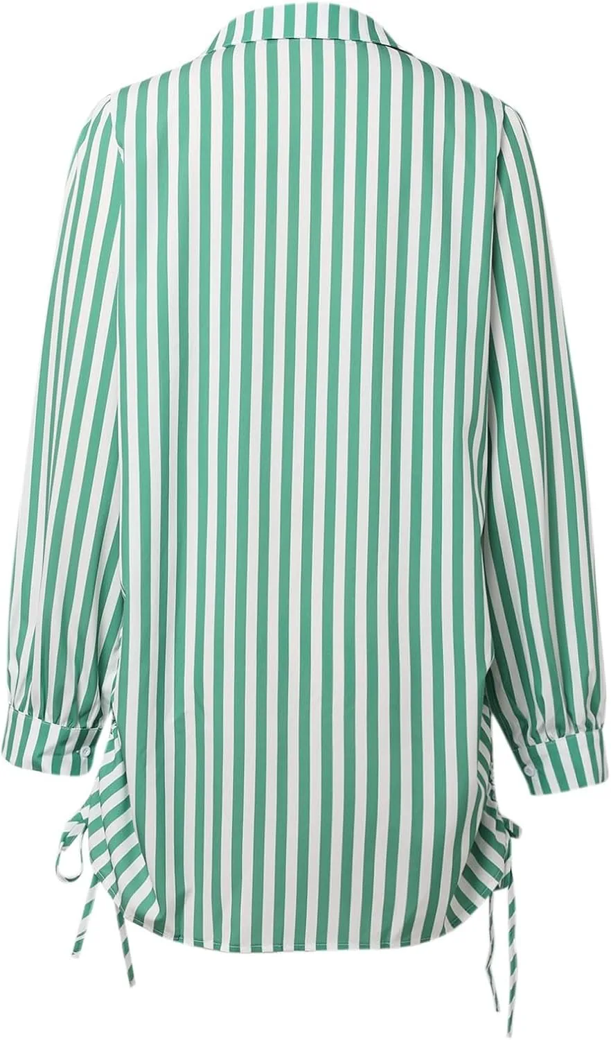 Women Casual Stripe Dress Half Sleeve Turtleneck Button Dress Mini Dress Sweatshirt Casual Loose Dress Ruffle