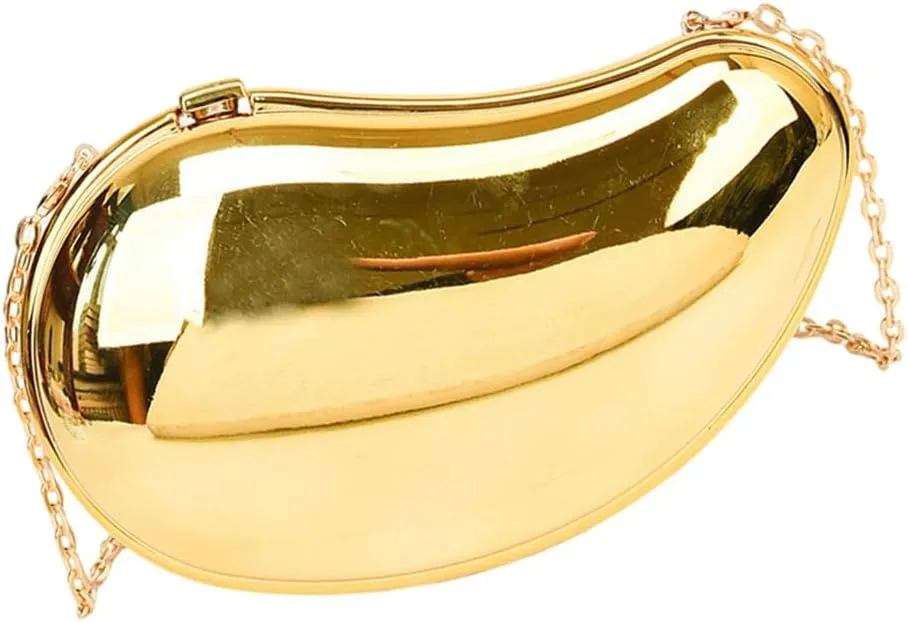 Women Evening Bag Mangos Shape Evening Clutch Bag Chain Strap Crossbody Bag Metallic Evening Handbag Shoulder Bag