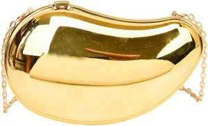 Women Evening Bag Mangos Shape Evening Clutch Bag Chain Strap Crossbody Bag Metallic Evening Handbag Shoulder Bag