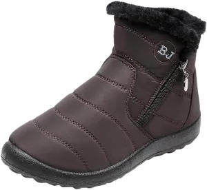Women Snow Boots Waterproof Winter Boots Non Slip Fur Lined Booties Casual Slip on Ankle Boots Comfortable Winter Shoes Trekking Shoes
