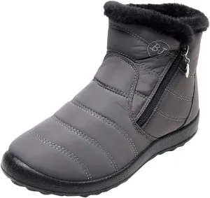 Women Snow Boots Waterproof Winter Boots Non Slip Fur Lined Booties Casual Slip on Ankle Boots Comfortable Winter Shoes Trekking Shoes