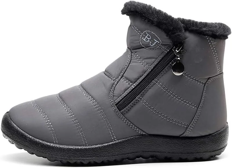 Women Snow Boots Waterproof Winter Boots Non Slip Fur Lined Booties Casual Slip on Ankle Boots Comfortable Winter Shoes Trekking Shoes