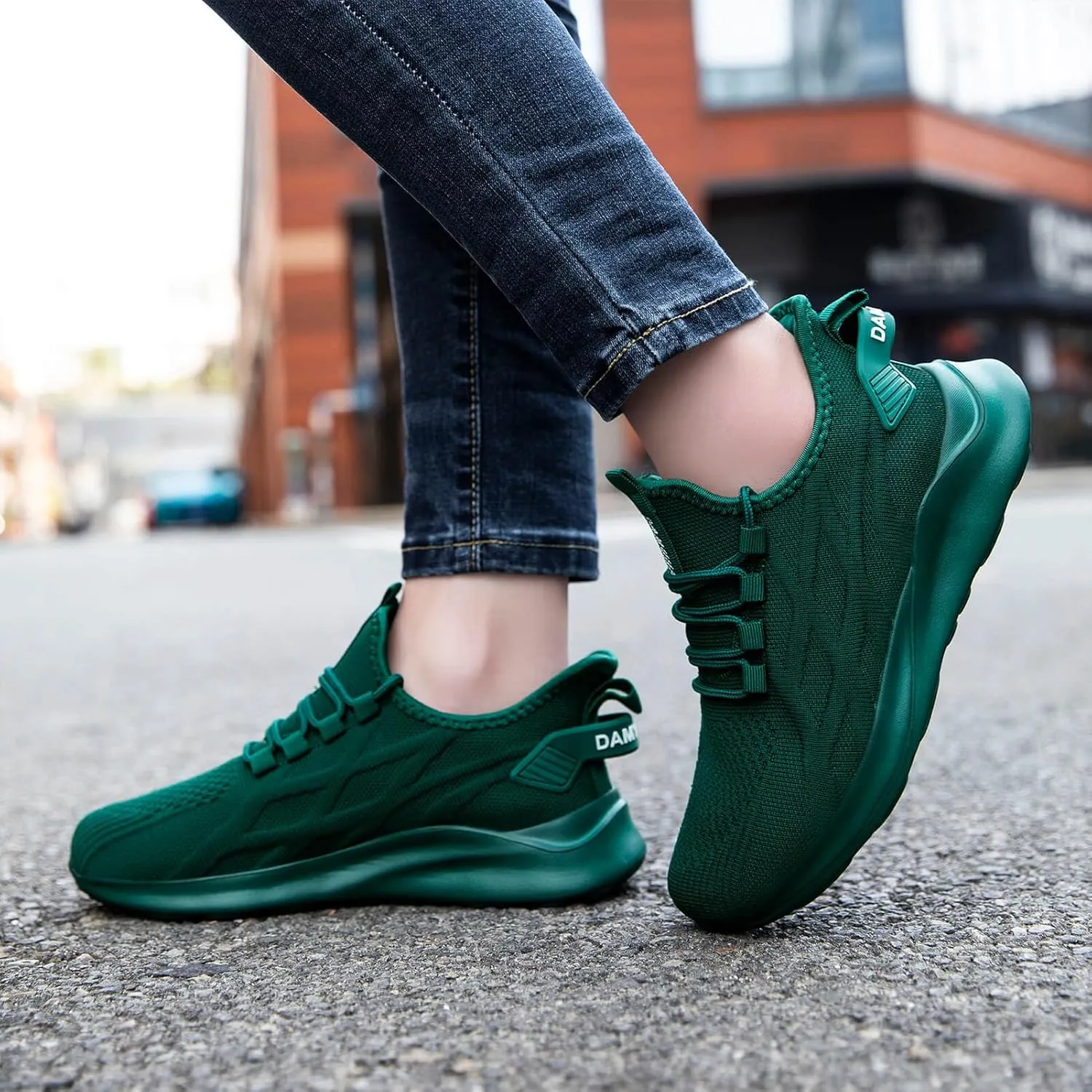 Women Tennis Running Shoes Walking Slip on Summer Gym Workout Athletic Comfortable Sneakers Black
