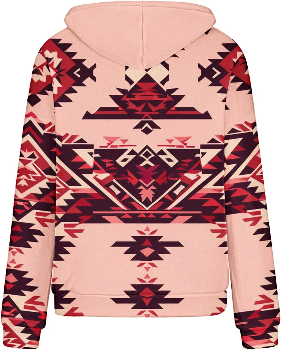 Women Western Ethic Hoodie Aztec Style Print Graphic Sweatshirts Pullover Hooded Pullover Tops Shirts Vintage Clothing