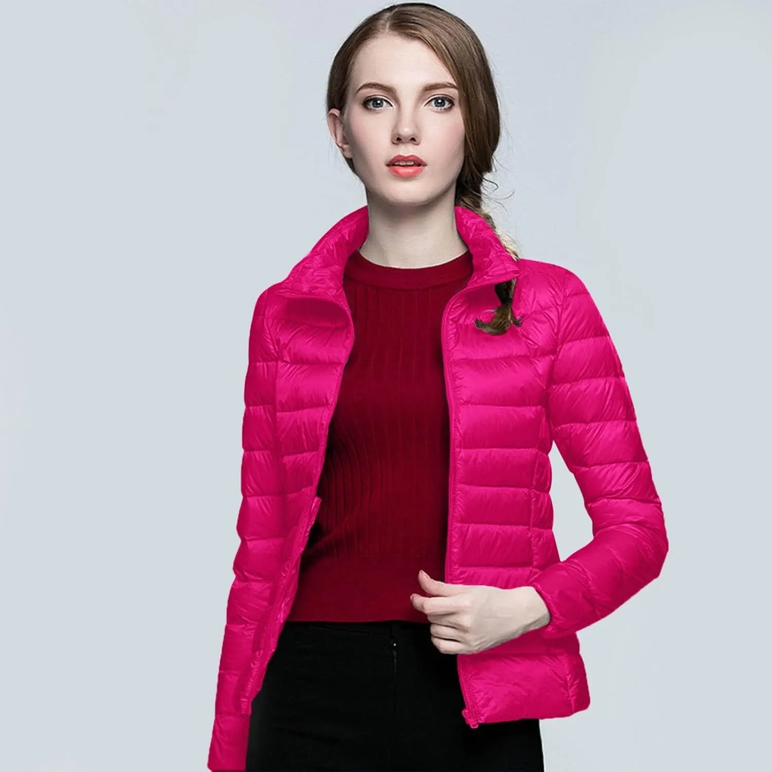 Women Winter Coat Women Warm Lightweight Jacket Hoodless Windproof Winter Coat With Recycled Insulation Jacket