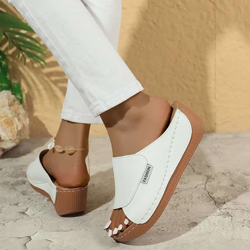 Women's Casual Wedge Slide Sandals