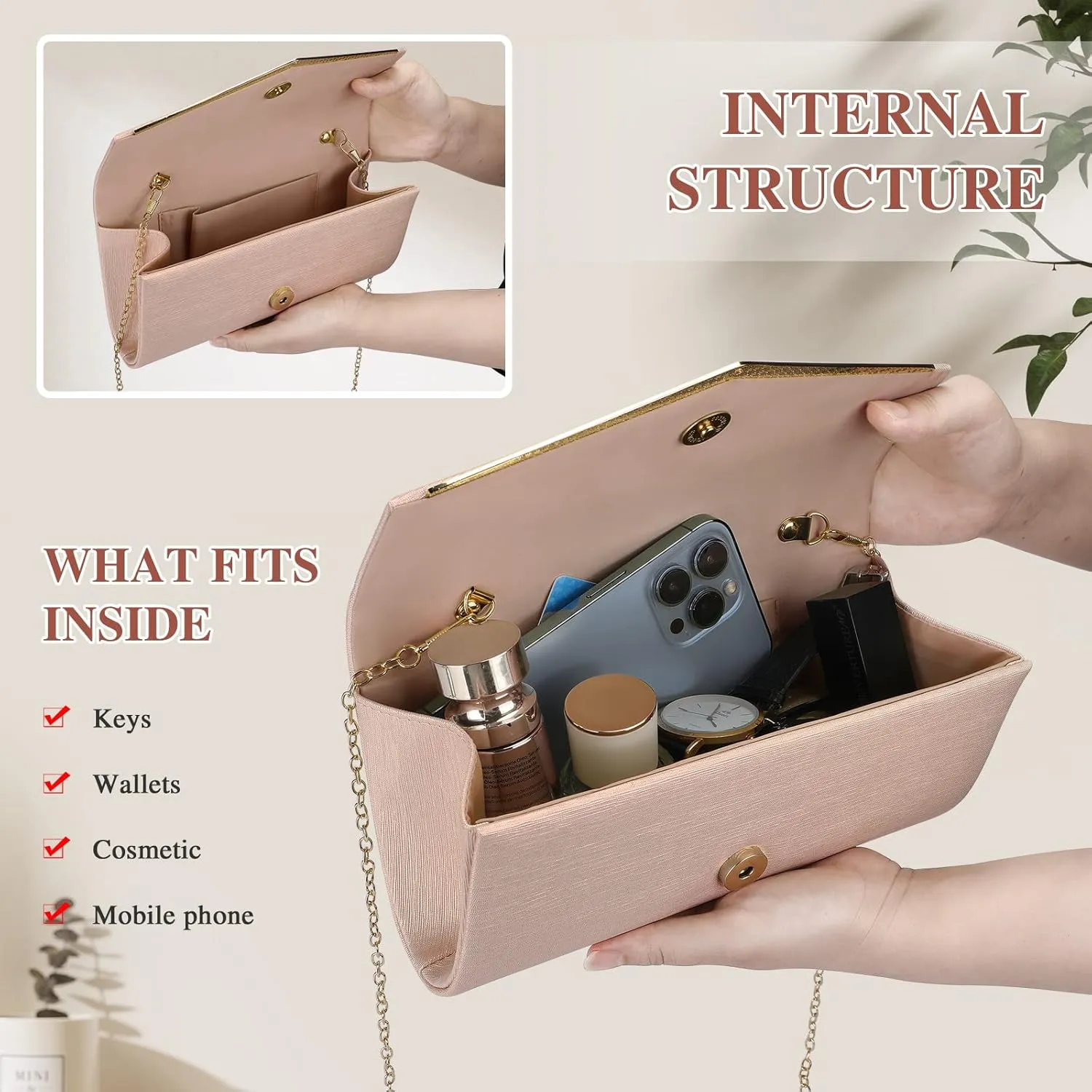 Womens Evening Clutch Bag Elegant Cocktail Bridal Handbag Wedding Party Purse