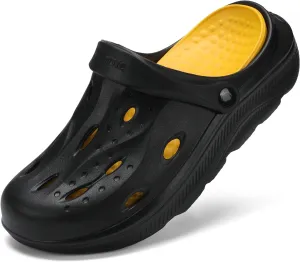 Womens Mens Arch Support Clogs Slip-on Garden Shoes Cushion Plantar Fasciitis Sandals Non-Slip Beach Slippers with Removable Insoles Outdoor Indoor