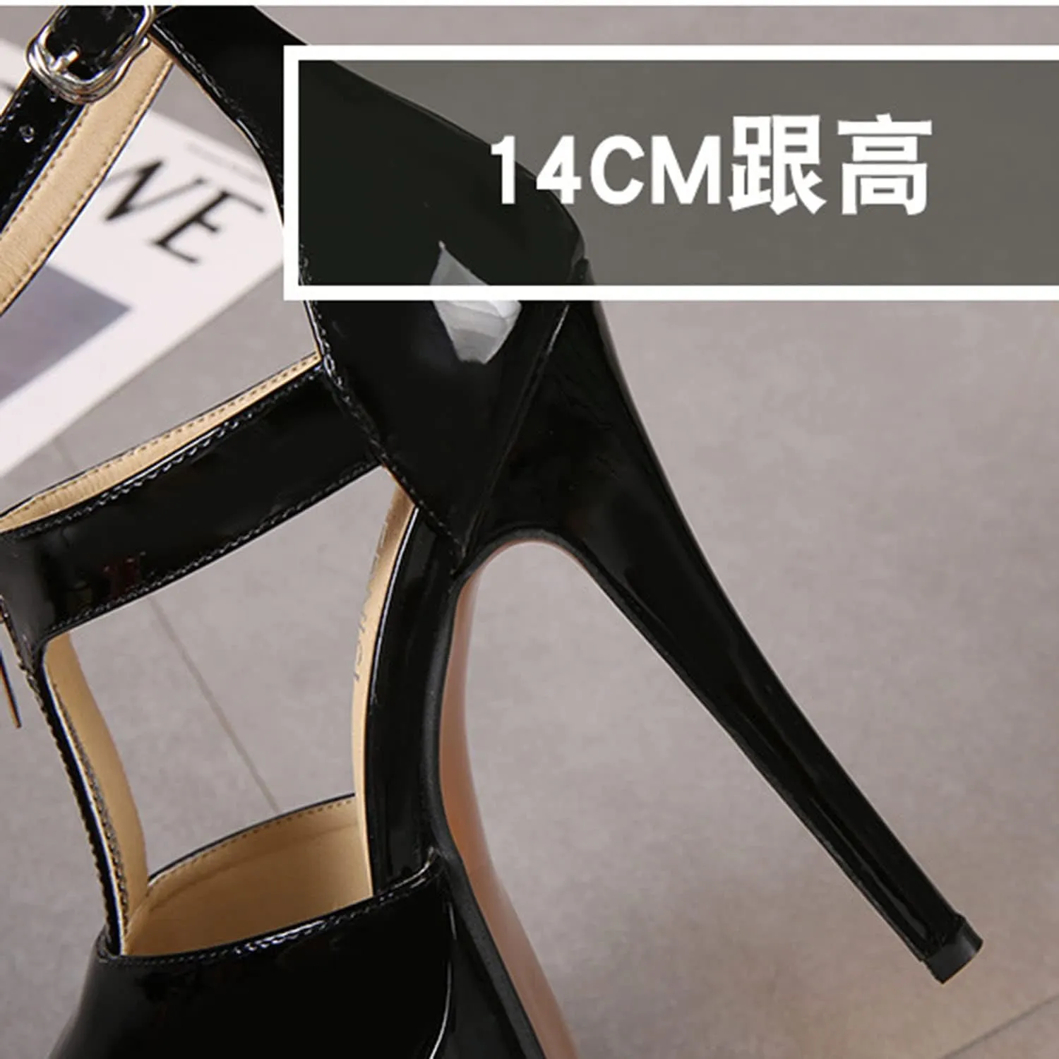 Women's Platform Chunky High Heels Dress Sandals Peep Toe Ankle Strap Wedding Party Evening Shoes with Front Zipper Sexy Stripper Club Pole Dance