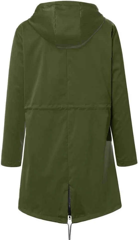 Womens Plus Size Rain Jacket With Hood Waterproof Lightweight Raincoats Outdoor Trench Coats Zip Up Windbreaker