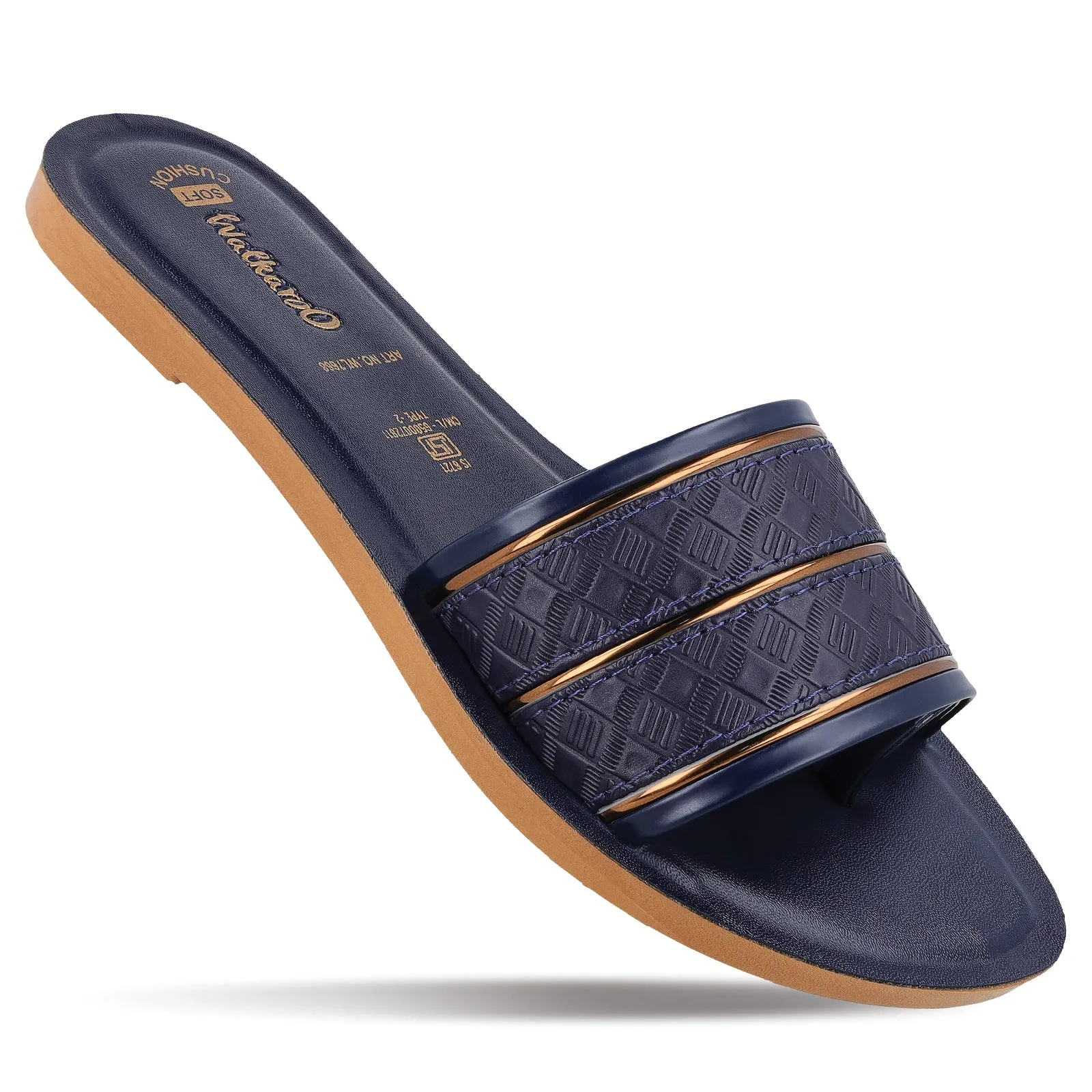 Women's Slide Sandal Sandal  - WL7668 Navy Blue