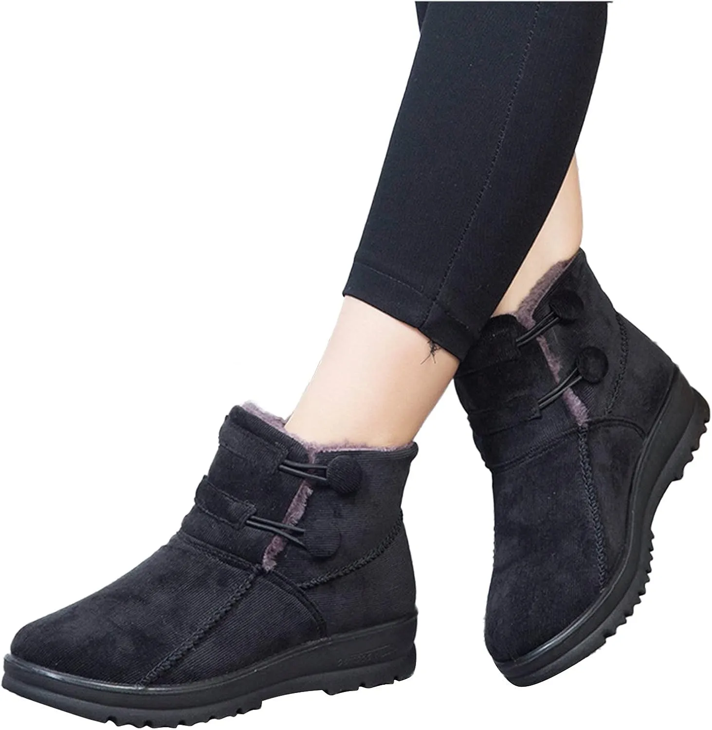 Womens Snow Boots Size 9 Wide Botas Para Mujer De Invierno Confort Waterproof Snow Boots for Women Pink Fur Boots Womens Tennis Shoes for Snow Walking Early Prime of Day Deals
